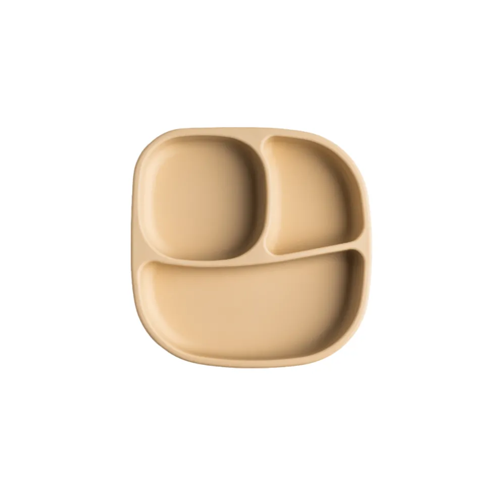 Hegen Divided Suction Plate Silicone (Taupe)