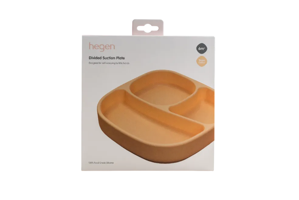 Hegen Divided Suction Plate Silicone (Taupe)