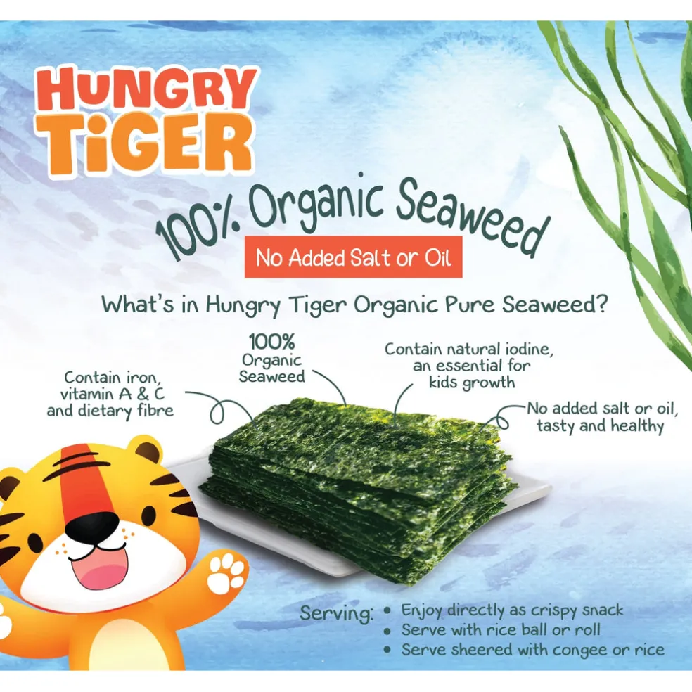 Hungry Tiger Organic Pure Seaweed Snacks