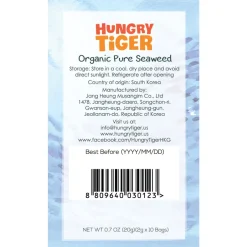 Hungry Tiger Organic Pure Seaweed Snacks