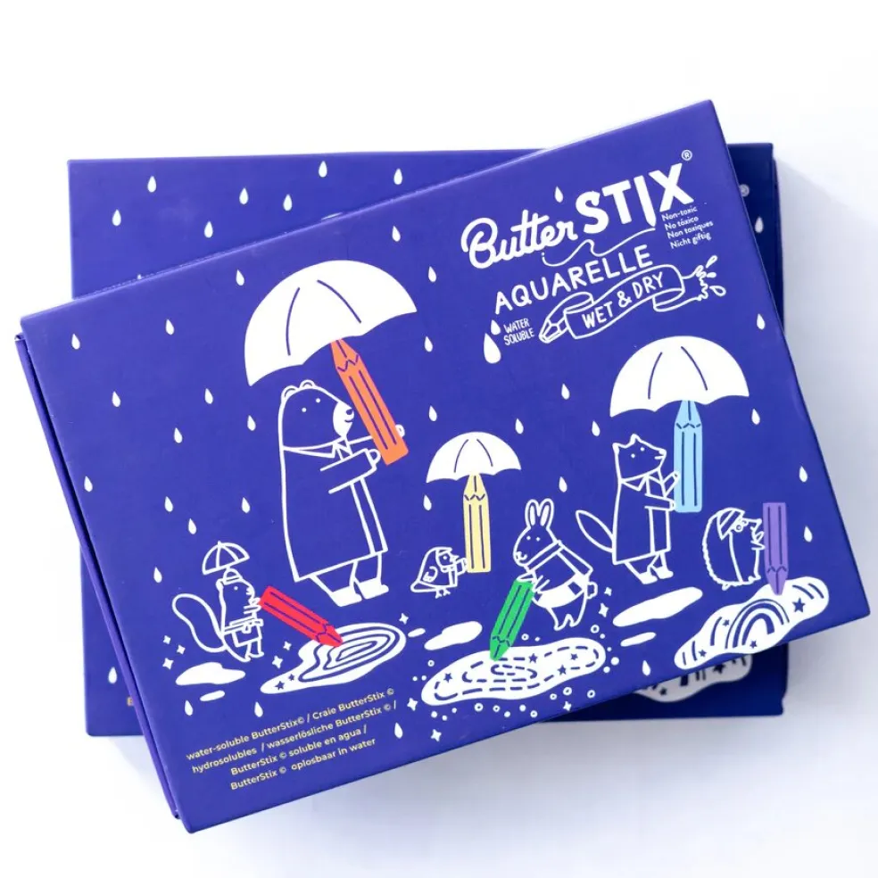 Jaq Jaq Bird ButterStix Aquarelle in Assorted Colors 8PK