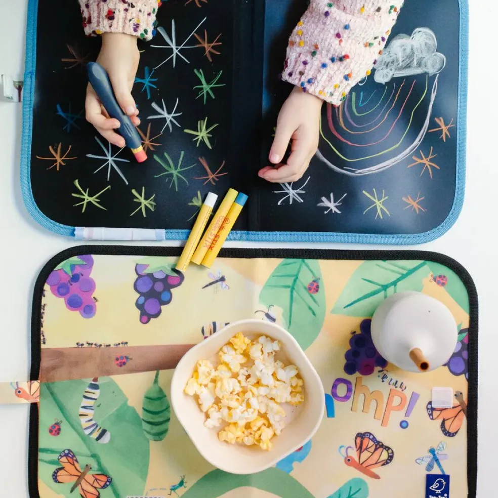 Jaq Jaq Bird X Hello, World! Doodle It & Go Erasable Mat Bugs