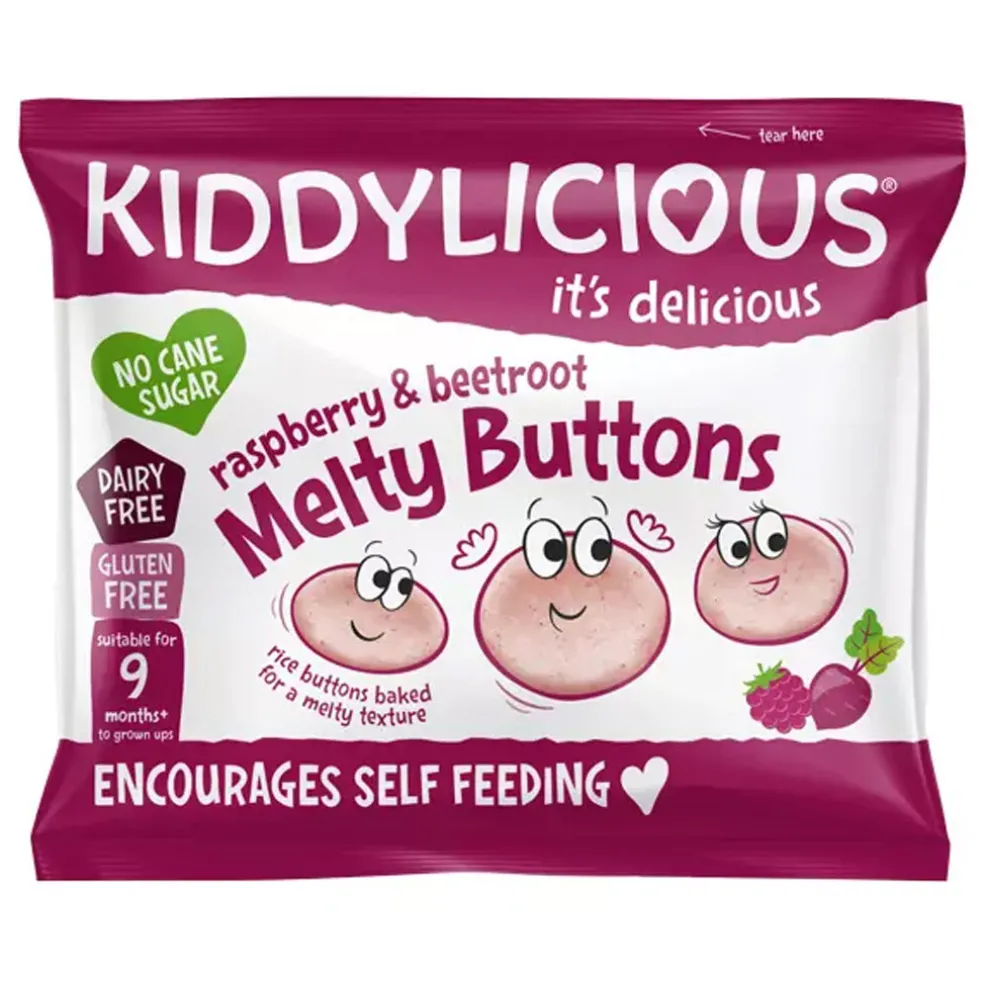 Kiddylicious Melty Buttons Raspberry & Beetroot (Multipack)