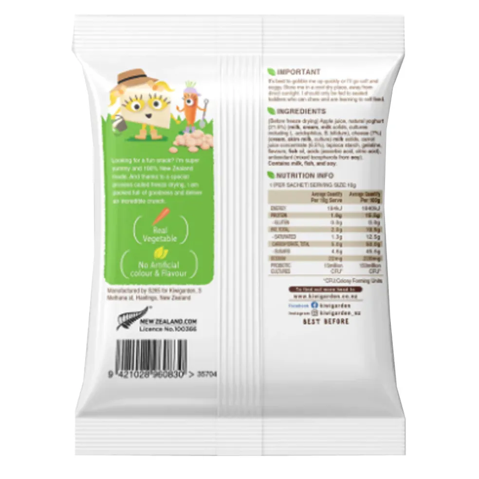 KiwiGarden Carrot Cheese bites - No added sugar 10g