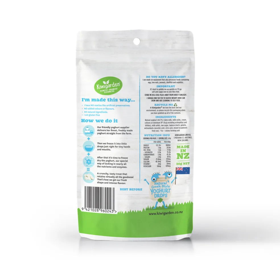 KiwiGarden Natural Greek Yoghurt Drops