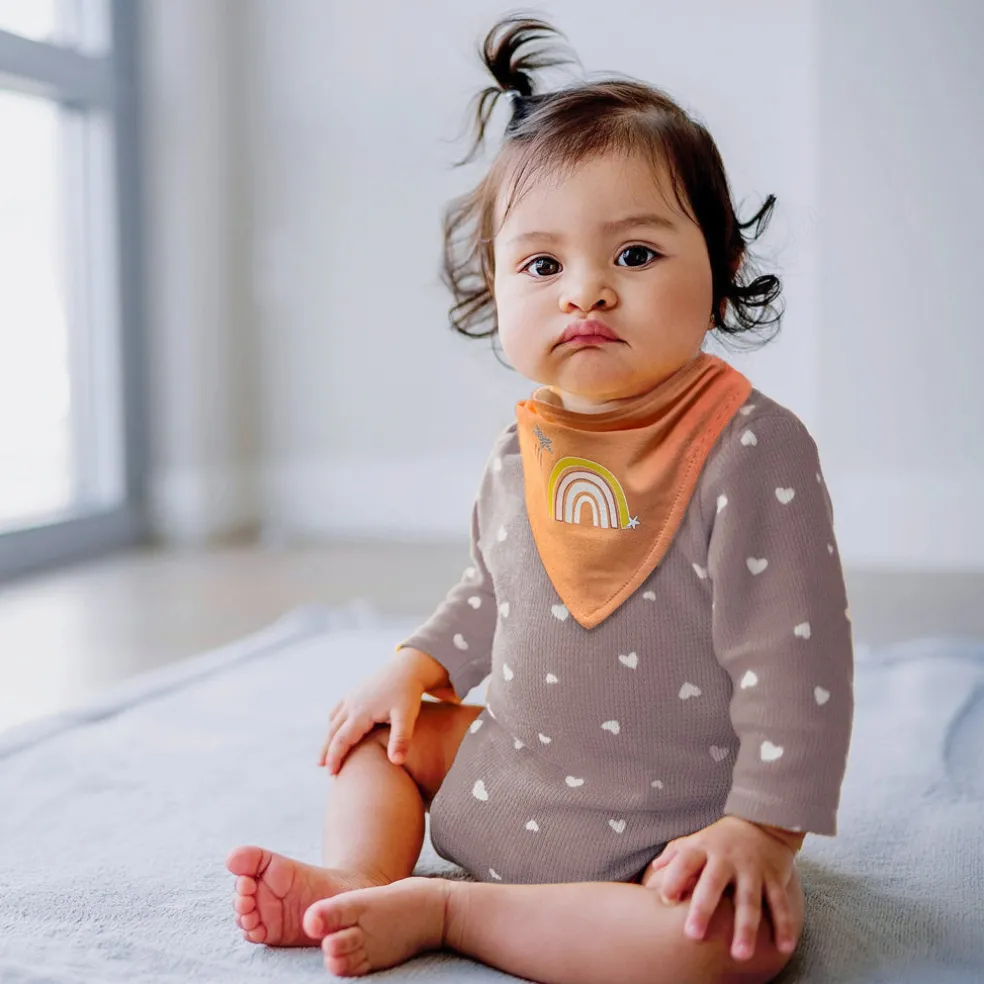 Kushies Bandana Bib 2 Pack - Rainbow