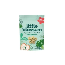 Little Blossom Organic Brown Rice Puffs | Apple & Broccoli