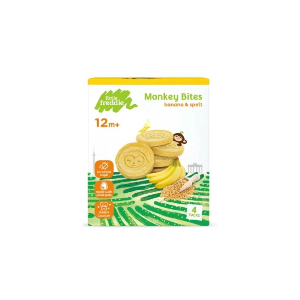 Little Freddie Monkey Bites Banana & Spelt Biscuits