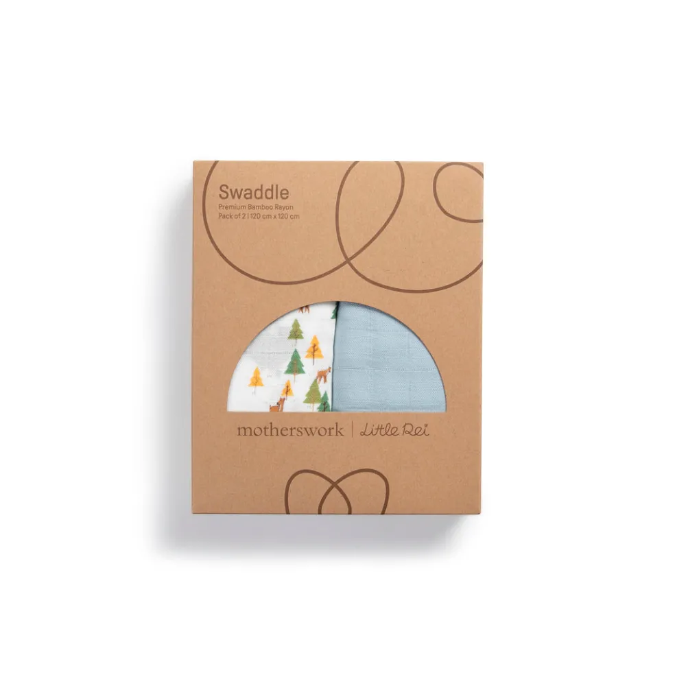Little Rei Bamboo Swaddle Blankets - 2pc