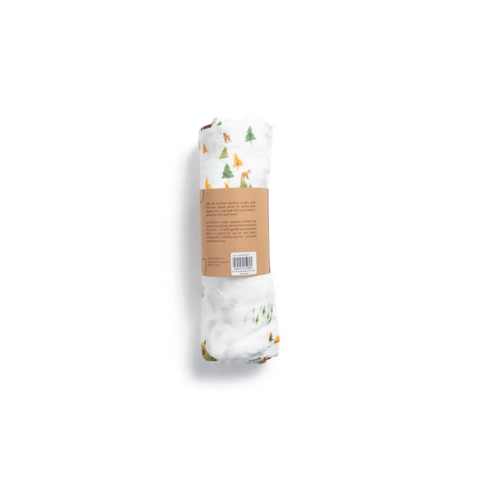 Little Rei Bamboo Swaddle Blanket Single (Printed)