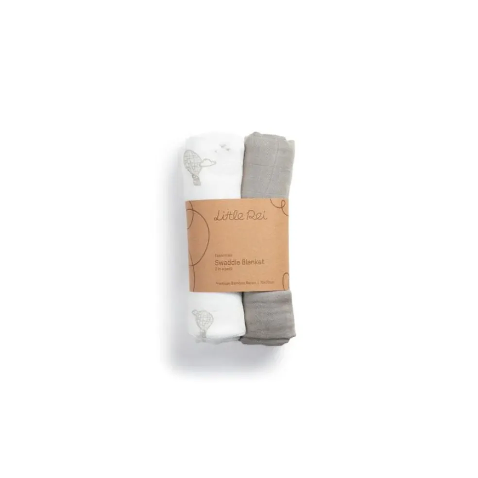 Little Rei 70sq Bamboo Swaddle Blankets - 2pc
