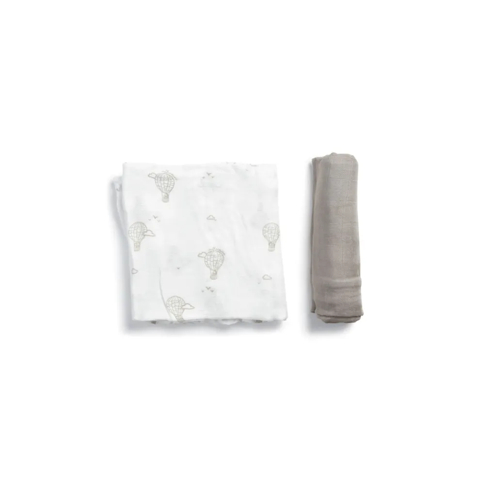Little Rei 70sq Bamboo Swaddle Blankets - 2pc