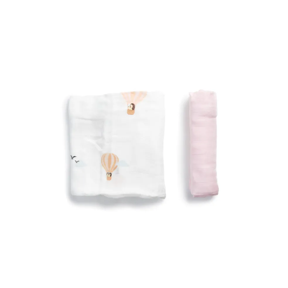 Little Rei 70sq Bamboo Swaddle Blankets - 2pc