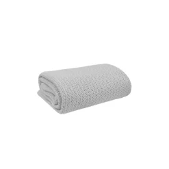 Living Textiles Organic Cot Cellular Blanket - Grey