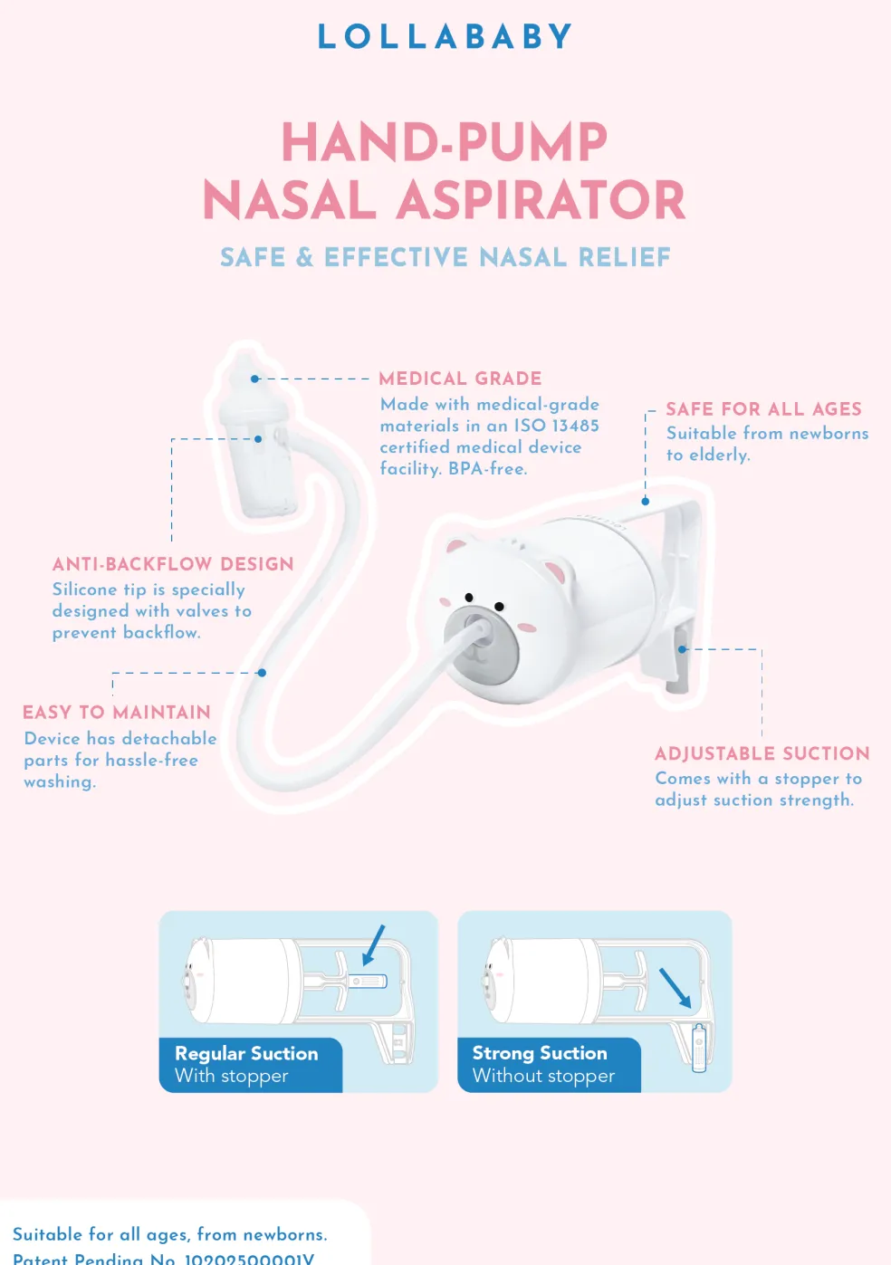 Lollababy Hand Pump Nasal Aspirator