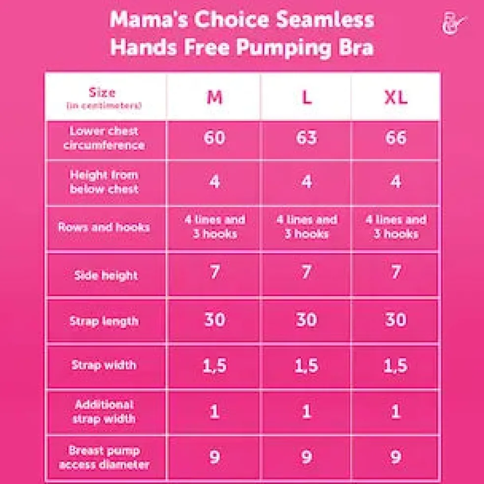 Mama's Choice Seamless Hands Free Pumping Bra (Black)