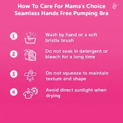 Mama's Choice Seamless Hands Free Pumping Bra (Black)
