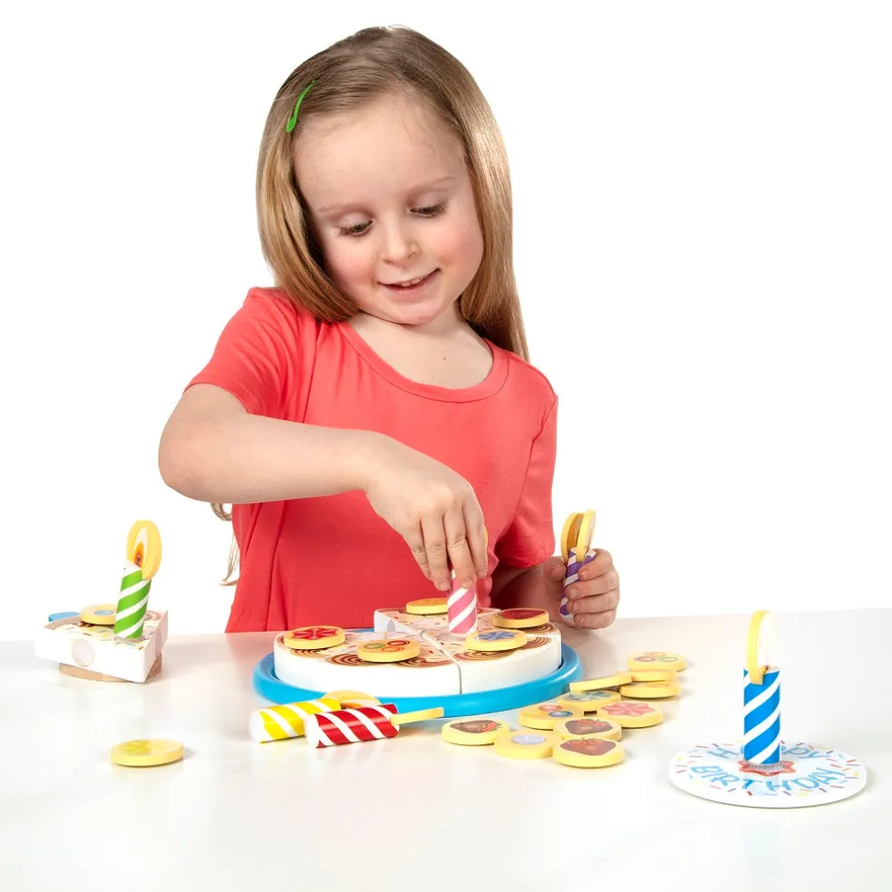 Melissa & Doug Birthday Party - Wooden Play Food 3 years+