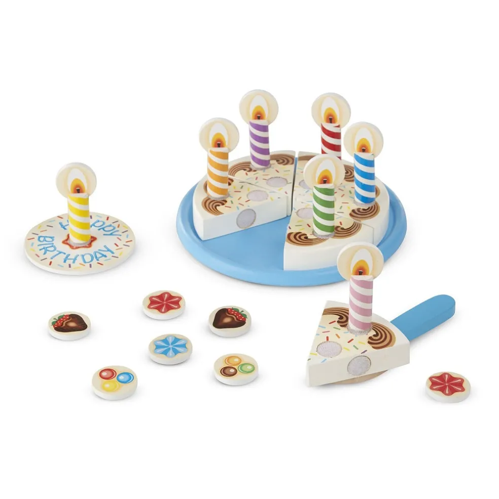 Melissa & Doug Birthday Party - Wooden Play Food 3 years+