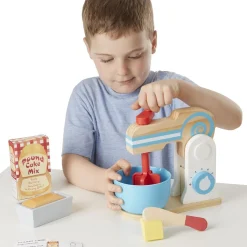 Melissa & Doug Wooden Make-a-Cake Mixer Set 3 years+