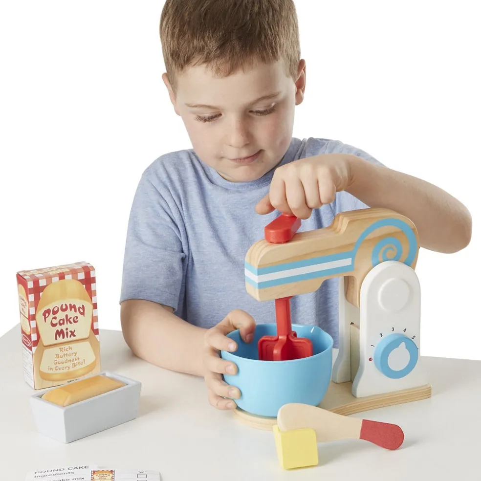 Melissa & Doug Wooden Make-a-Cake Mixer Set 3 years+