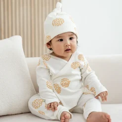 Motherswork x Le Petit Society Baby Organic Knotted Hat in Dandelion Print