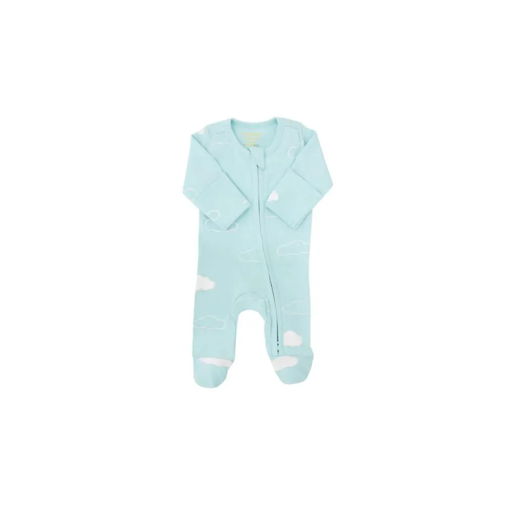 Motherswork x Le Petit Society Baby Organic Zip Sleepsuit in Cloud Print