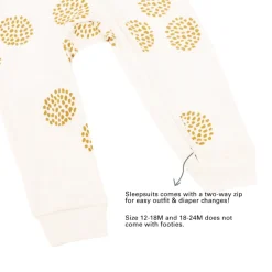 Motherswork x Le Petit Society Baby Organic Zip Sleepsuit in Dandelion Print