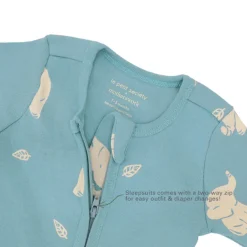 Motherswork x Le Petit Society Baby Organic Zip Sleepsuit in Elephant Print