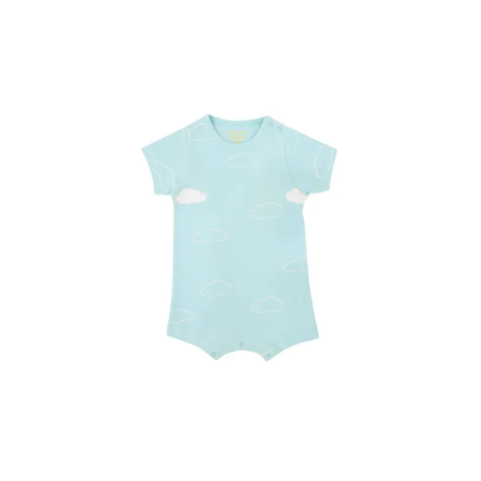 Motherswork x Le Petit Society Baby Organic Short Sleeve Romper in Cloud Print