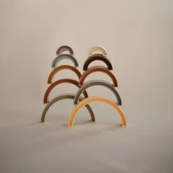 Mushie Rainbow Stacker Toy