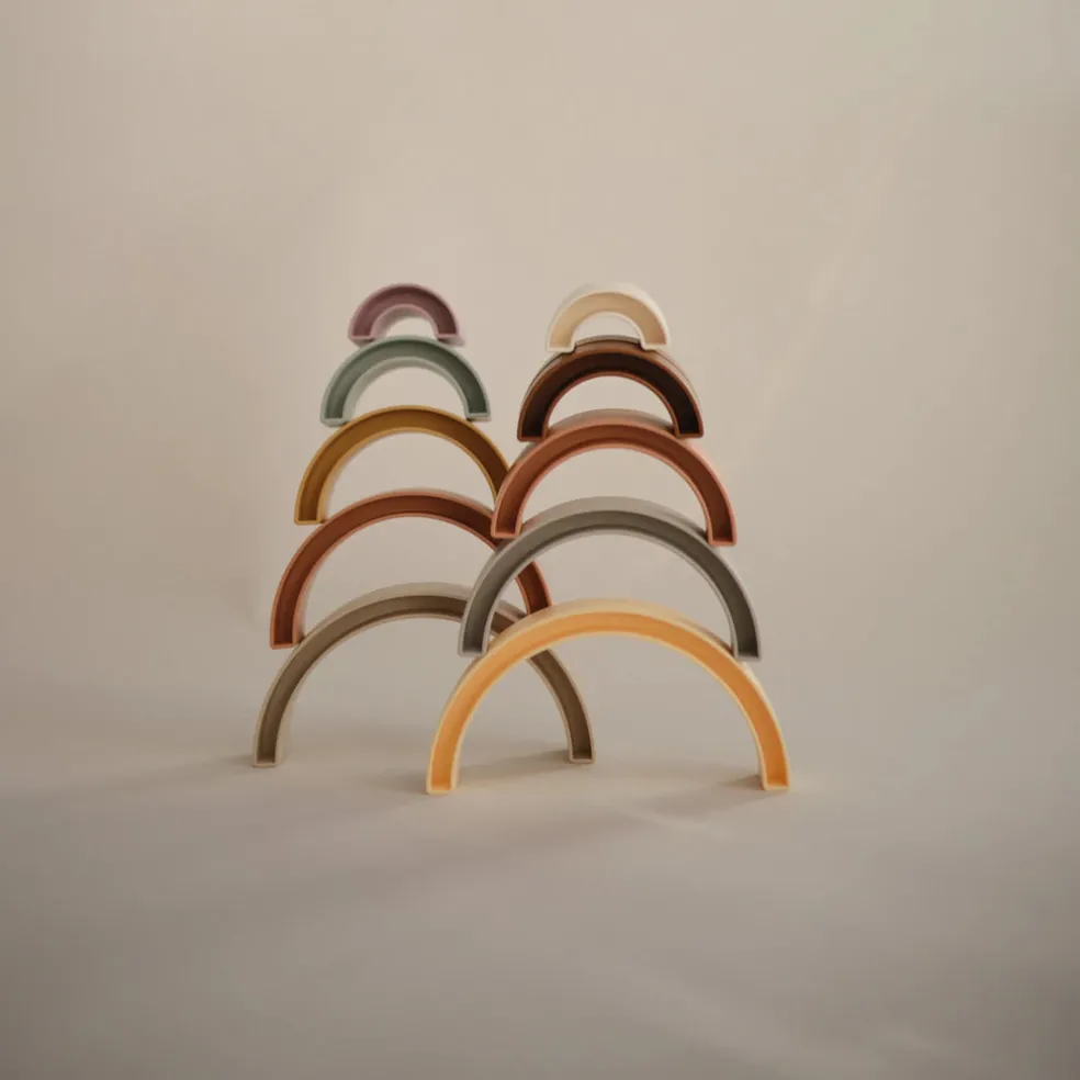 Mushie Rainbow Stacker Toy