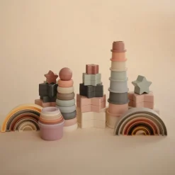 Mushie Rainbow Stacker Toy