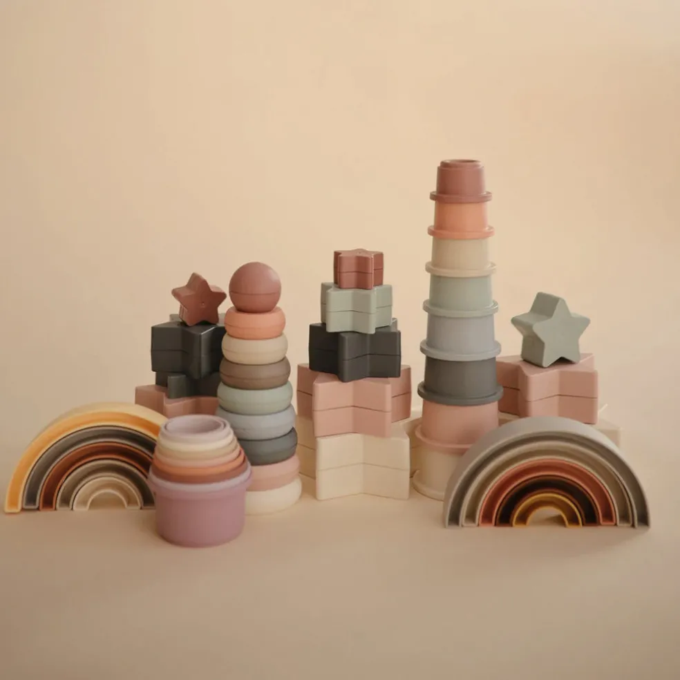 Mushie Rainbow Stacker Toy