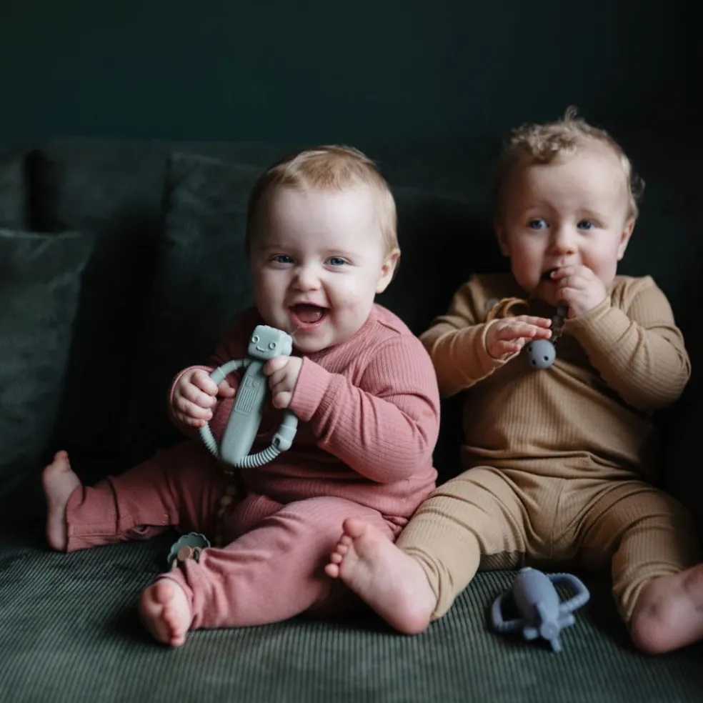 Mushie Robot Rattle Teether