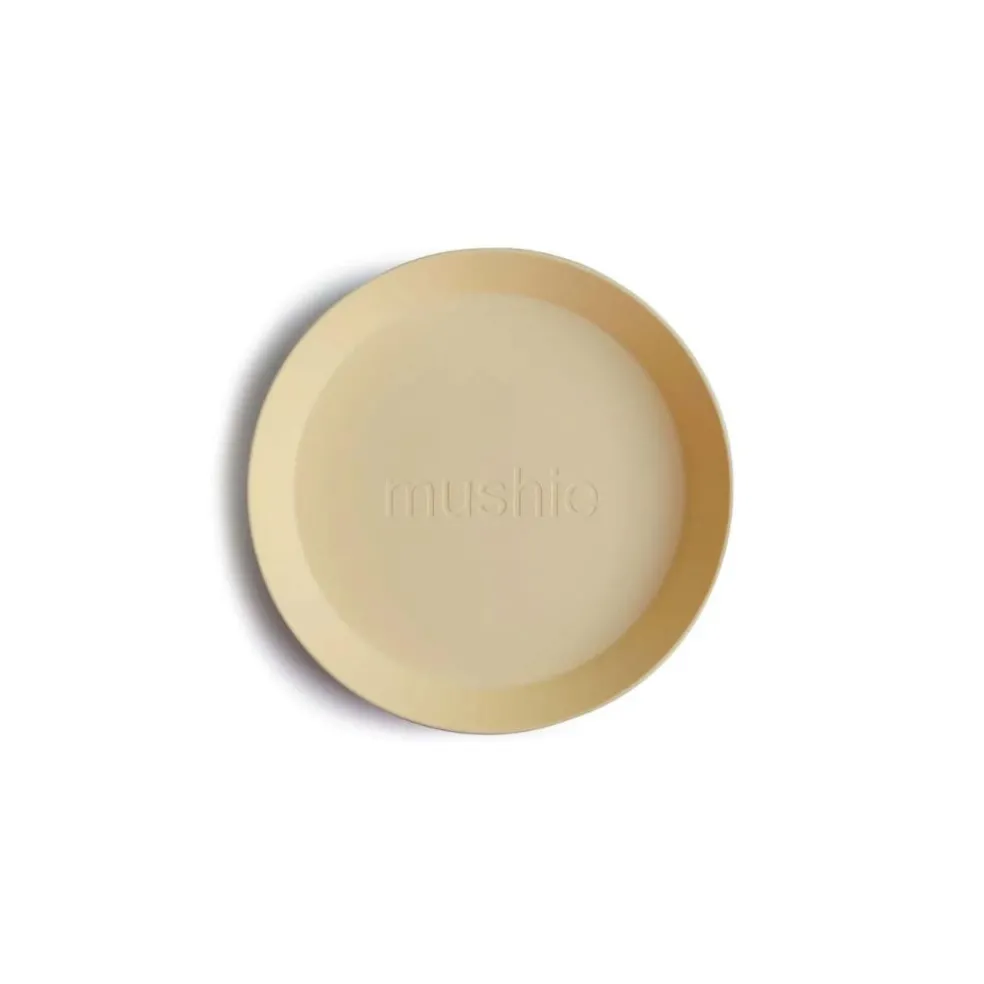 Mushie Round Dinnerware Plate, Set of 2