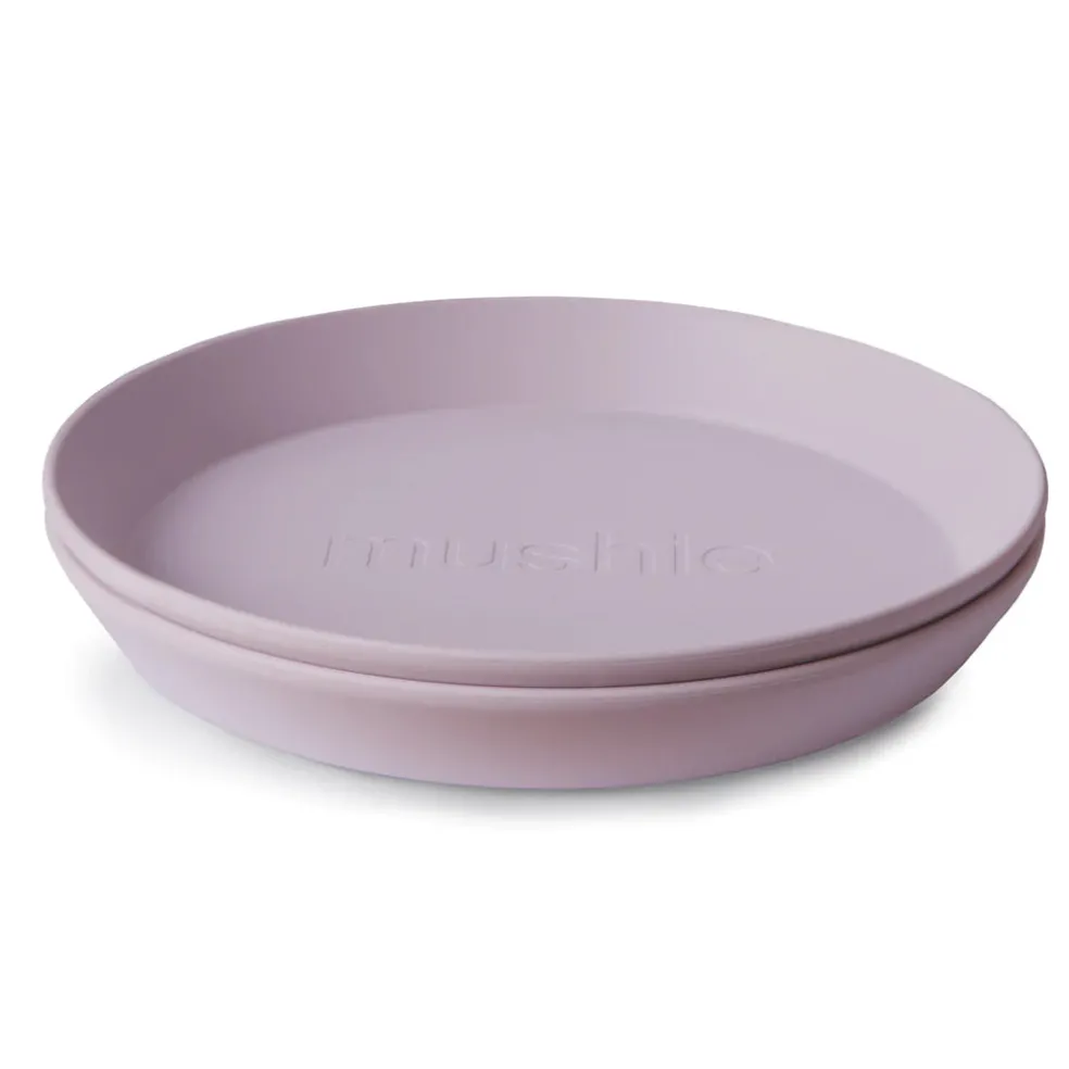 Mushie Round Dinnerware Plate, Set of 2