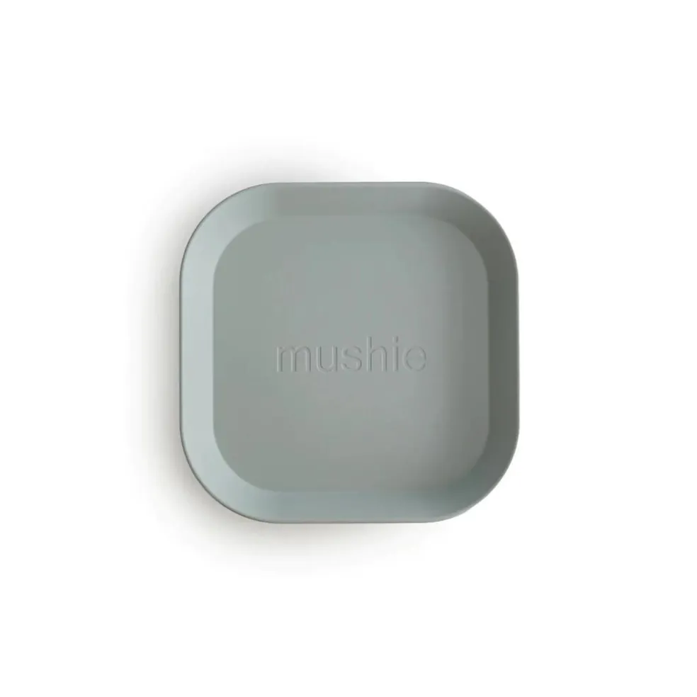 Mushie Square Dinnerware Plate, Set of 2
