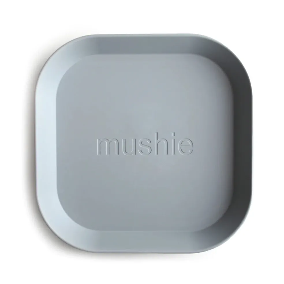 Mushie Square Dinnerware Plate, Set of 2