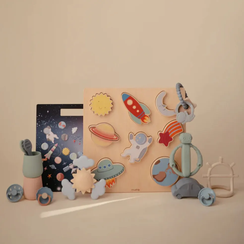 Mushie Wooden Space Puzzle