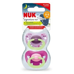 NUK Signature Night BPA-Free Silicone Soothers