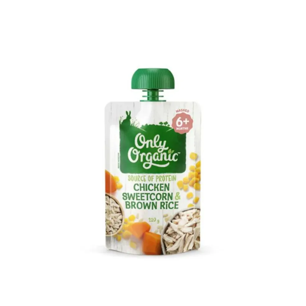 Only Organic Chicken Sweetcorn & Brown Rice