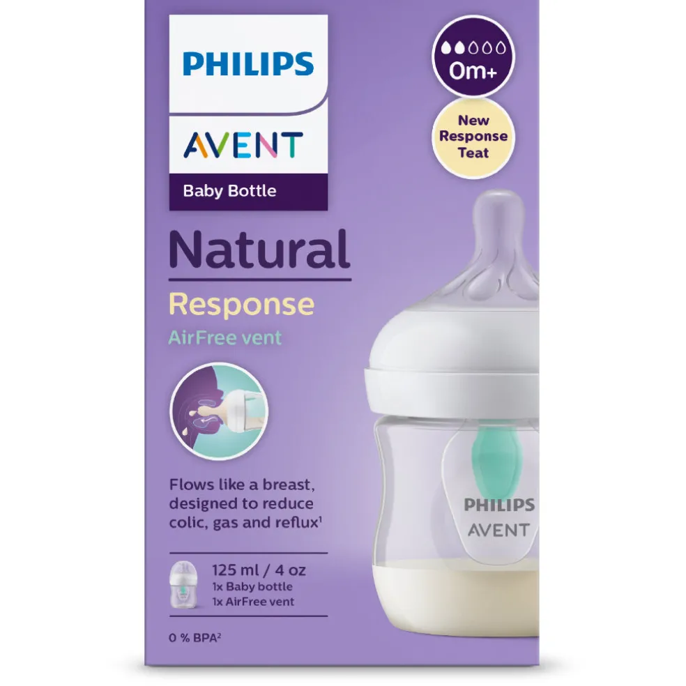 Philips Avent Natural Response Baby Bottle with Airfree Vent Single