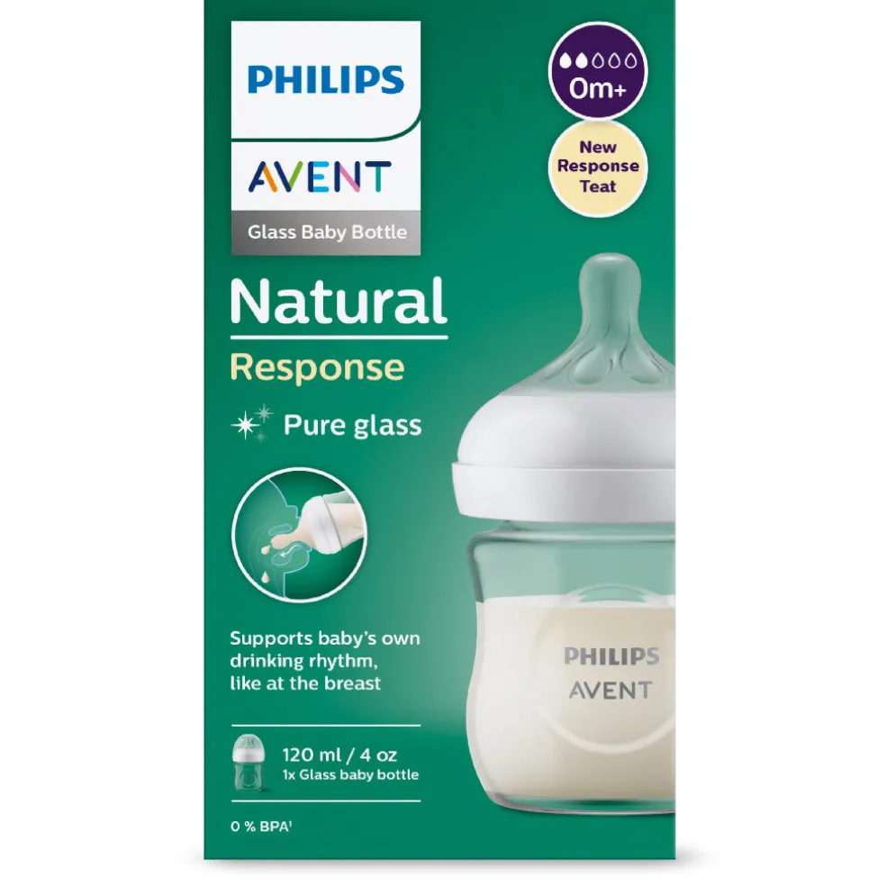 Philips Avent Natural Response Baby Bottle Glass Single