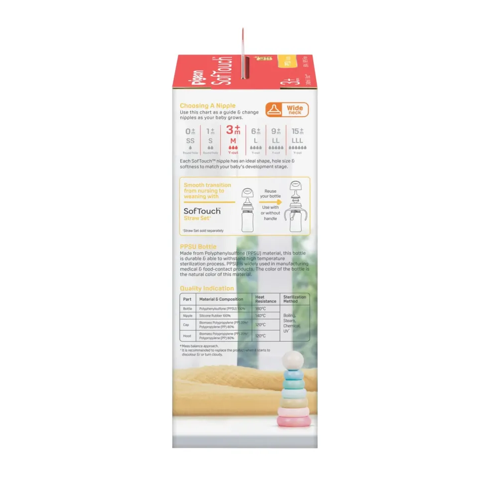 Pigeon SofTouch™ BPP Nursing Bottle PPSU 240ml