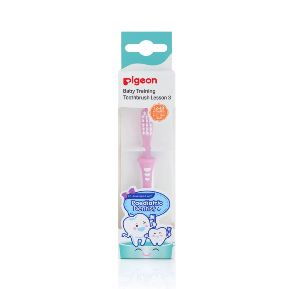 Pigeon Training Toothbrush, Lesson 3 Pink
