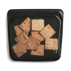 Stasher Reusable Silicone Bag, Obsidian, Sandwich Bag Size Medium (450 ml)