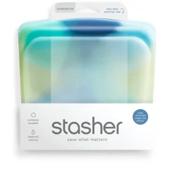 Stasher Reusable Silicone Sandwich Bag Limited Edition, Rainbow Tie Dye (828 ml)