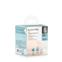 Suavinex Zero Zero Silicone Teat X 2 - Large Flow 6m+