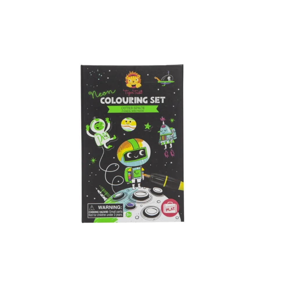 Tiger Tribe Neon Colouring Set